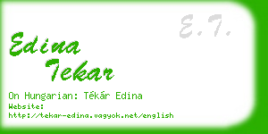 edina tekar business card