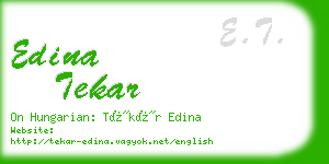 edina tekar business card
